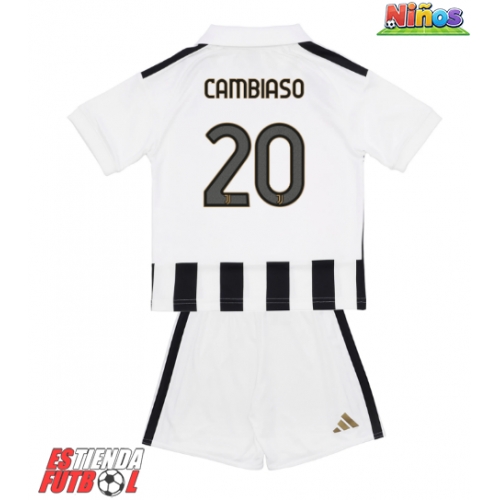 Juventus Andrea Cambiaso #20 Primera Equipación Niños 2026-27 Manga Corta (+ Pantalones cortos)